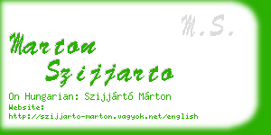 marton szijjarto business card